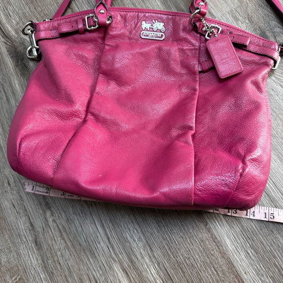 Coach Madison Leather Lindsey Satchel Shoulder/Crossbody Pink - Picture 8 of 9